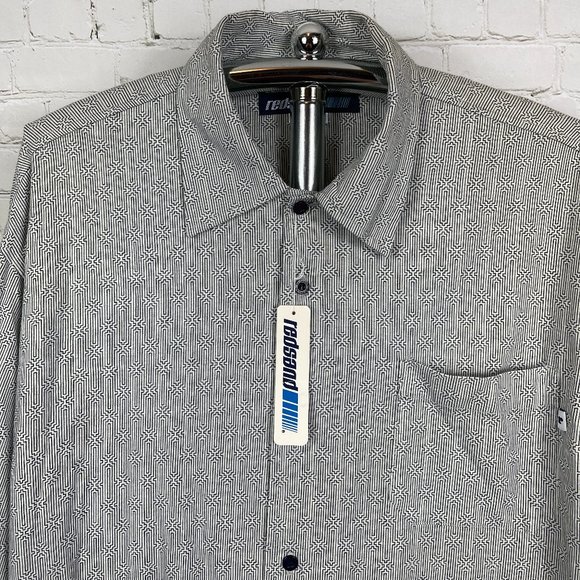 NWT VINTAGE 90'S REDSAND MEN'S "ORBITAL" LONG SLEEVE BUTTON UP UNTUCKED SHIRT - Picture 1 of 16